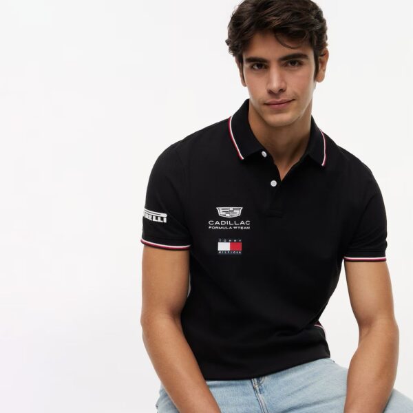 polo del equipo Tommy Hilfiger de Cadillac - Negro