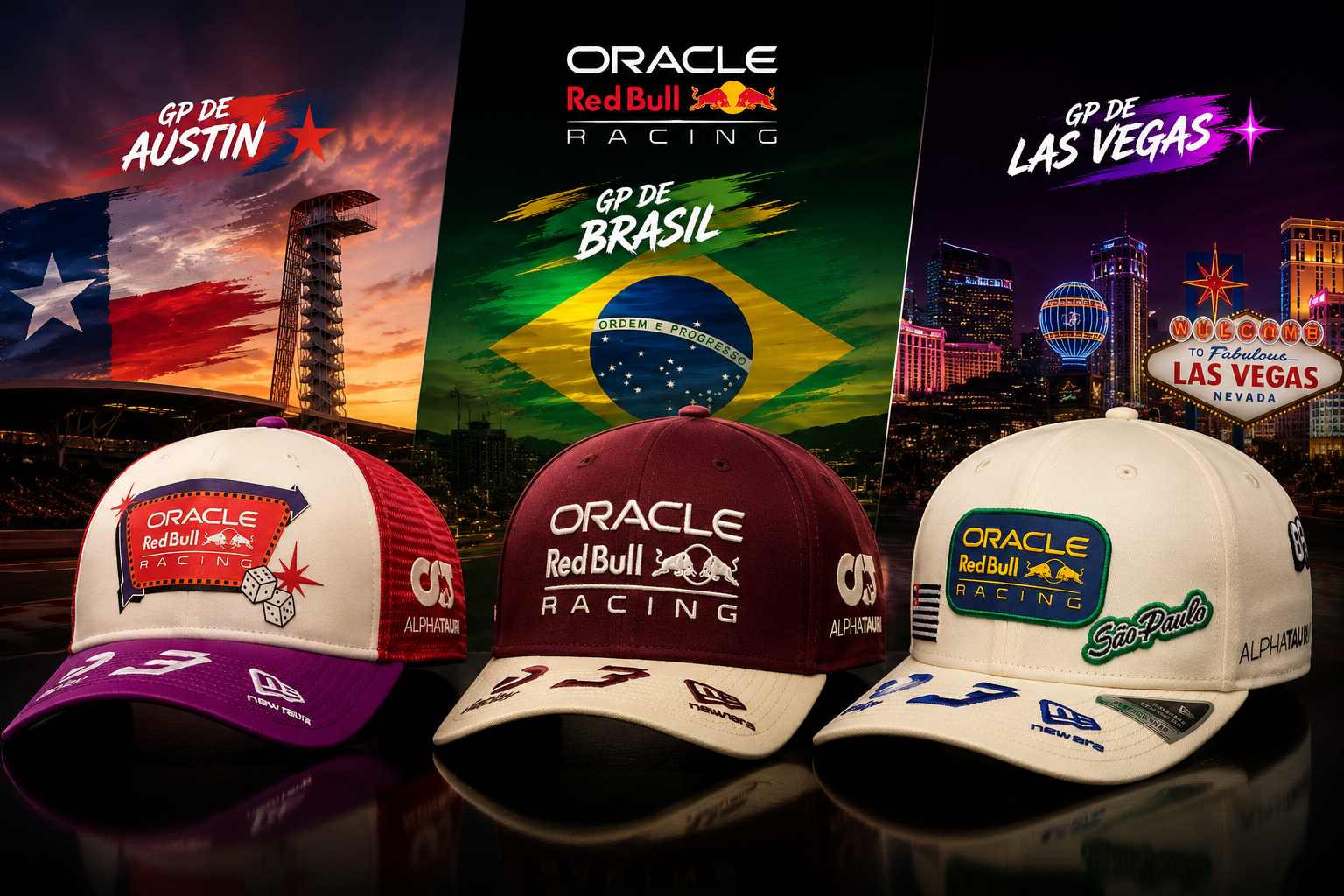 Ediciones especiales Max Verstappen GP Austin, Brasil y Las Vegas